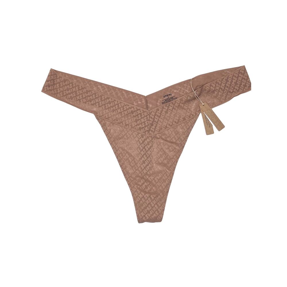 New SKIMS Size 3X Logo Mesh Tan Thong